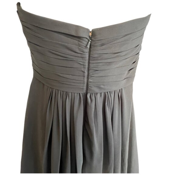 Bill Levkoff Elegant Strapless Black Cocktail Dress / Wedding Dress / Size 12 - Picture 3 of 5